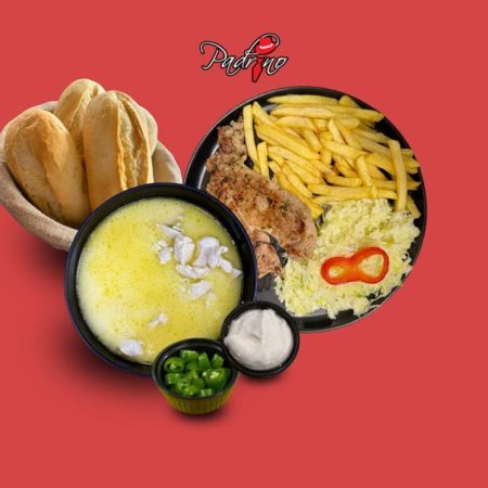 Ciorba radauteana ceafa de porc cu cartofi prajiti si salata de varza